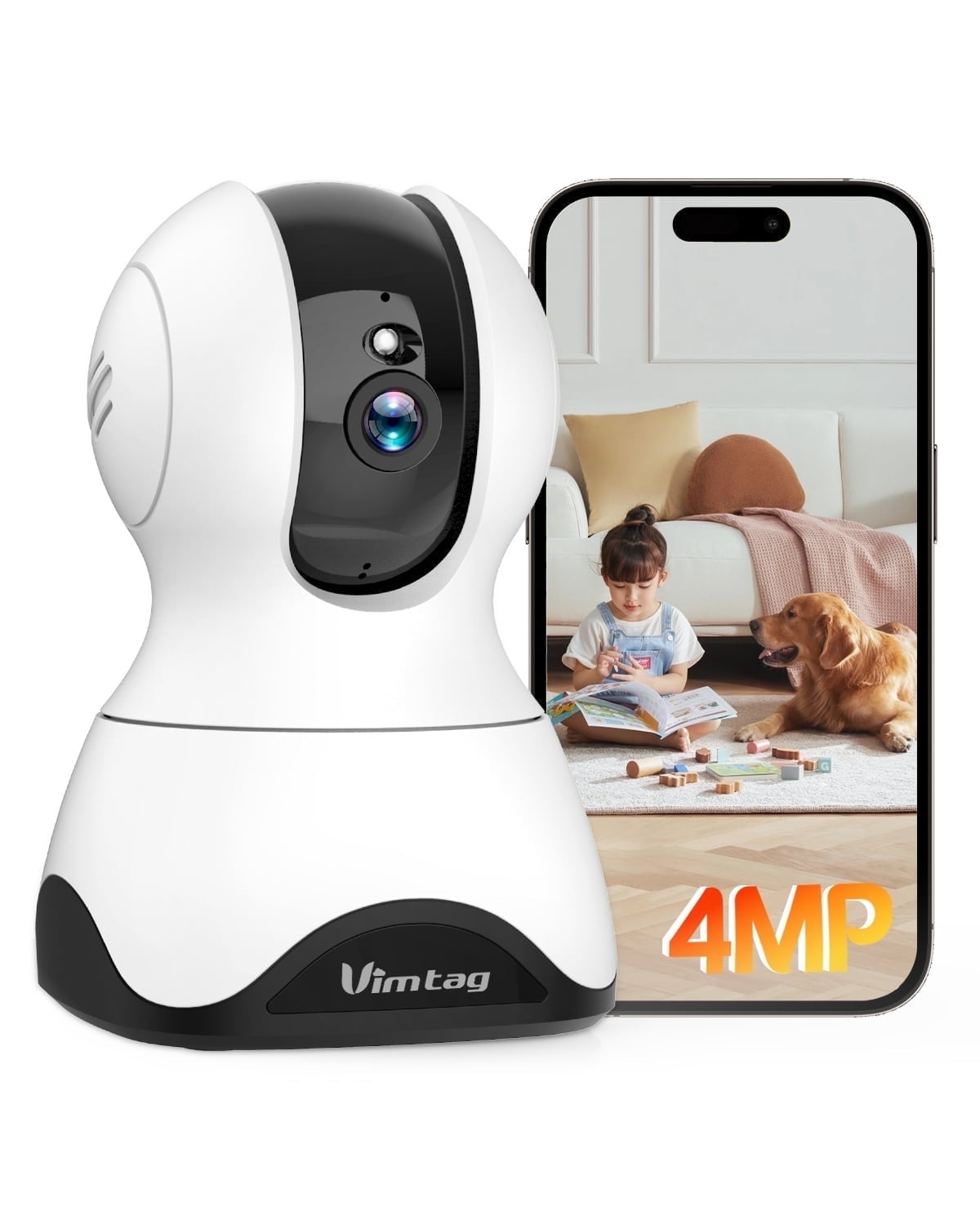 5G/2.4G Indoor Cameras for Home Security,2.5K Pet Camera with Phone APP for Dog/Cat, 360° Pan/Tilt Baby Monitor with Motion Tracking & Alerts,Alexa