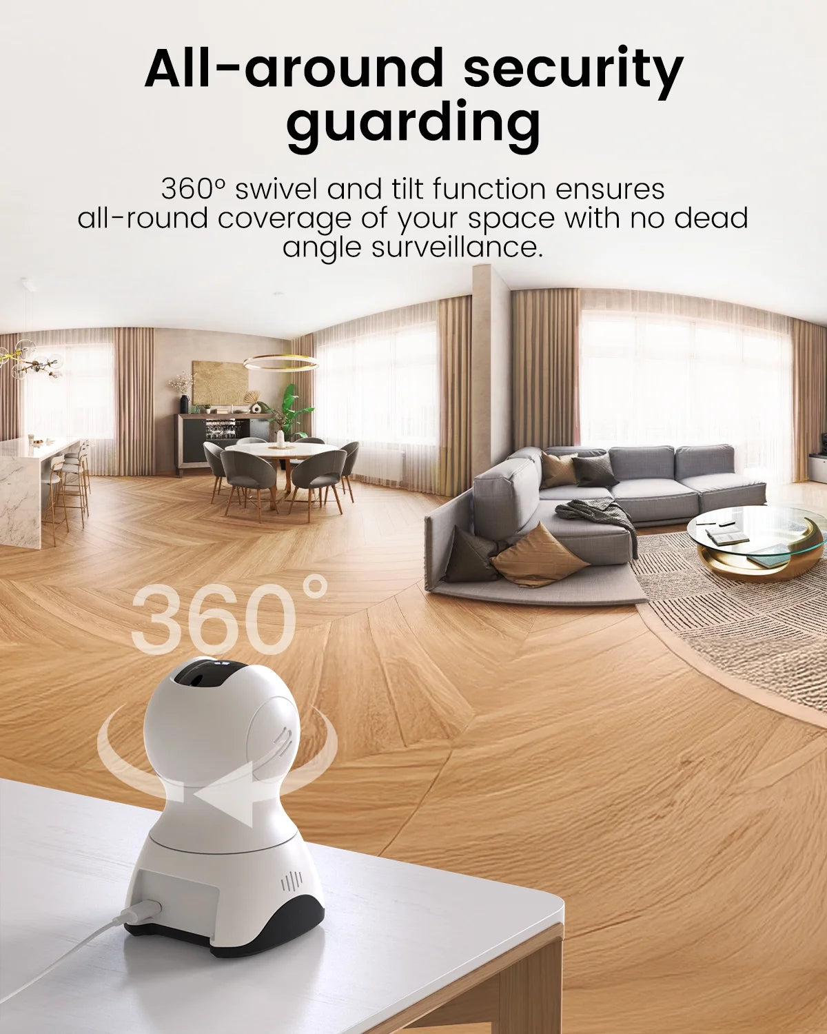 5G/2.4G Indoor Cameras for Home Security,2.5K Pet Camera with Phone APP for Dog/Cat, 360° Pan/Tilt Baby Monitor with Motion Tracking & Alerts,Alexa