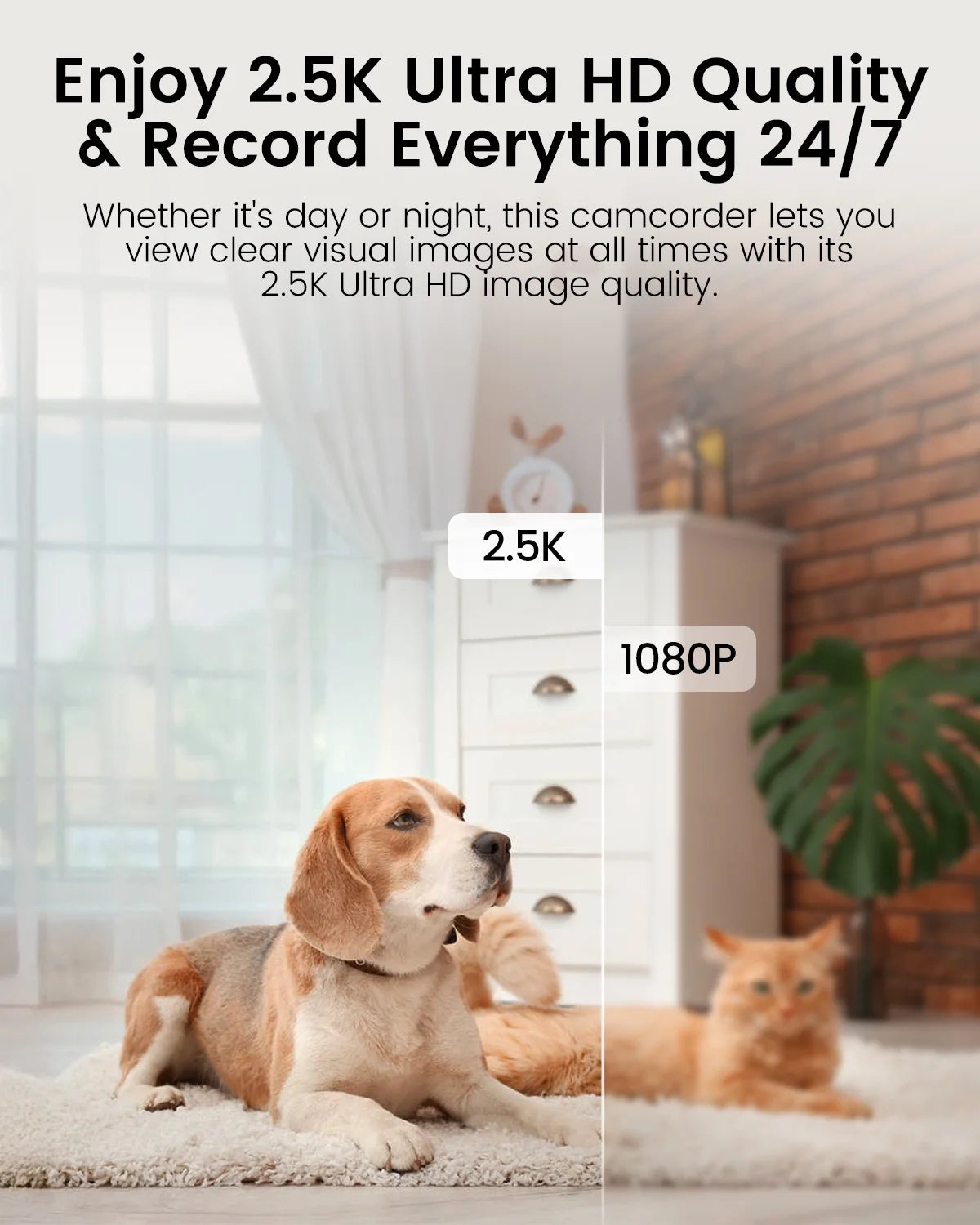 5G/2.4G Indoor Cameras for Home Security,2.5K Pet Camera with Phone APP for Dog/Cat, 360° Pan/Tilt Baby Monitor with Motion Tracking & Alerts,Alexa
