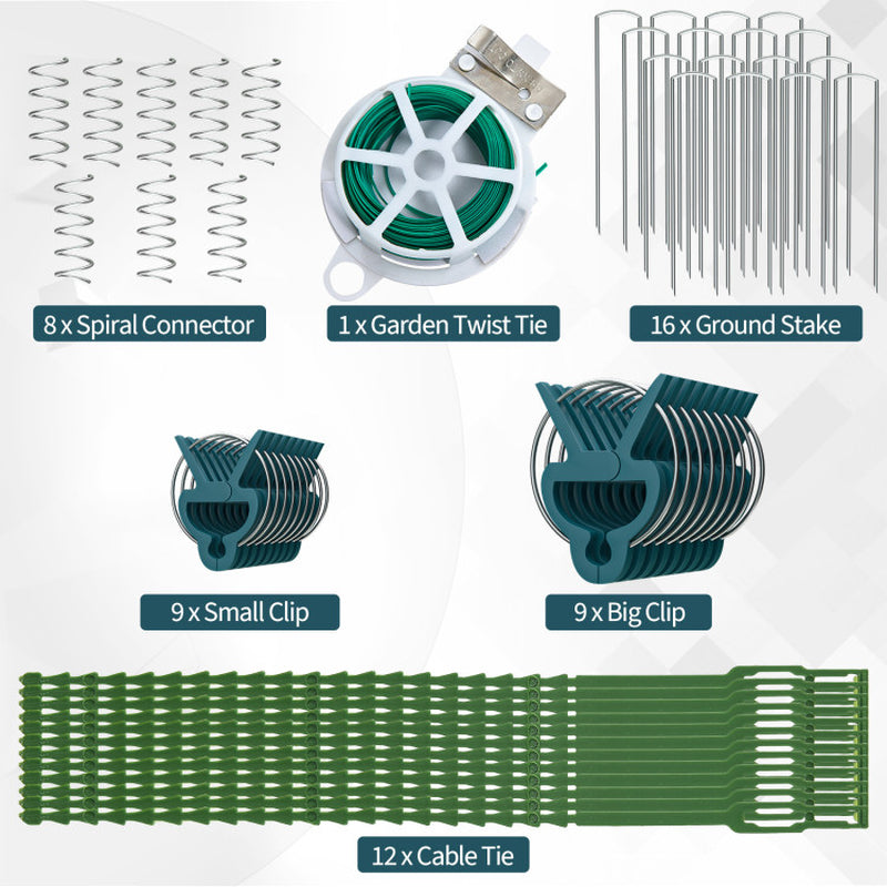 2 Pieces Foldable A-Frame Trellis Plant Supports with Twist Ties